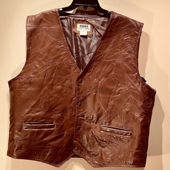 Haband Other - NWOT Duke Haband Western Style Leather Vest XXL